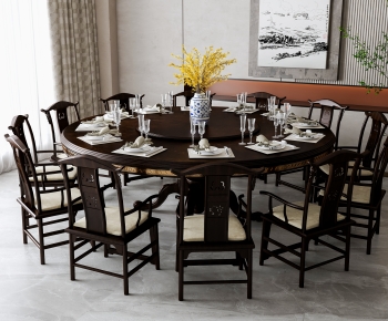 New Chinese Style Dining Table And Chairs-ID:451700932