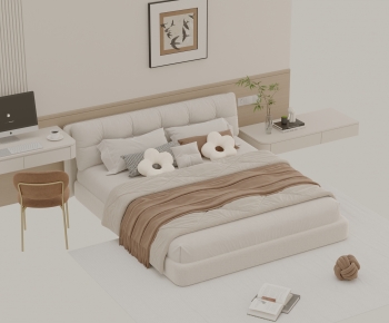 Modern Double Bed-ID:610760933