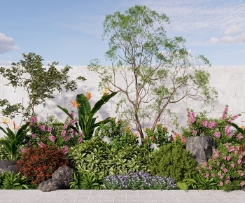 现代灌木绿植花丛3D模型