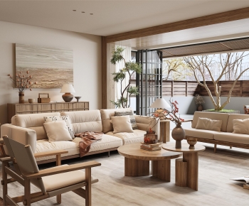 Wabi-sabi Style A Living Room-ID:825016983