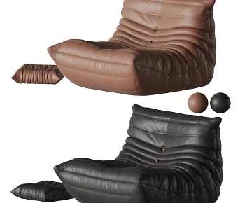 Minotti现代皮革懒人沙发3D模型