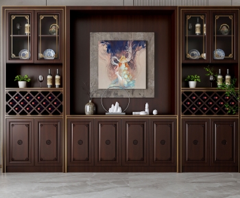 New Chinese Style Wine Cabinet-ID:900540465