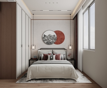 New Chinese Style Bedroom-ID:350135099