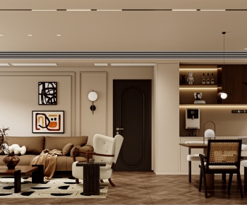 Modern A Living Room-ID:691844949