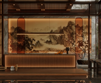 New Chinese Style Teahouse Tea House-ID:726608998