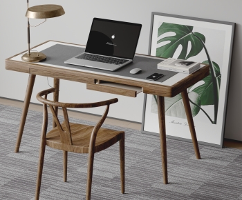 Modern Computer Desk And Chair-ID:341934928