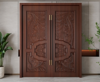 New Chinese Style Double Door-ID:950488099