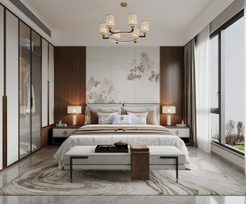 New Chinese Style Bedroom-ID:299921048