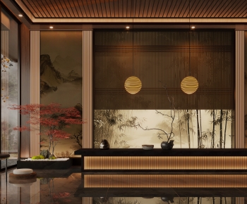 New Chinese Style Teahouse Tea House-ID:582467086