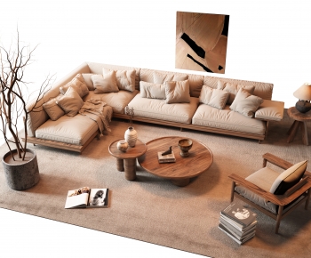 Wabi-sabi Style Corner Sofa-ID:845709094