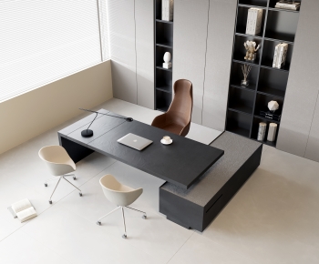 Modern Office Desk And Chair-ID:154903899
