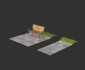 现代公园户外座椅 草坪-ID:214529033