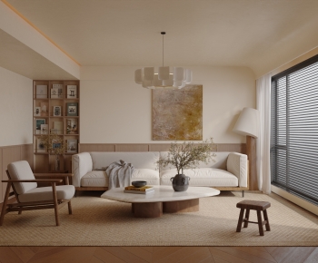Wabi-sabi Style A Living Room-ID:611844063