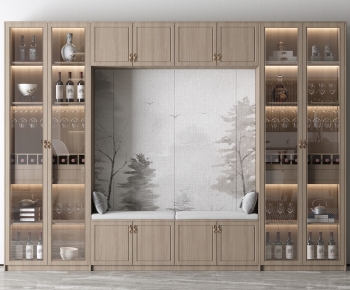 New Chinese Style Wine Cabinet-ID:334965942