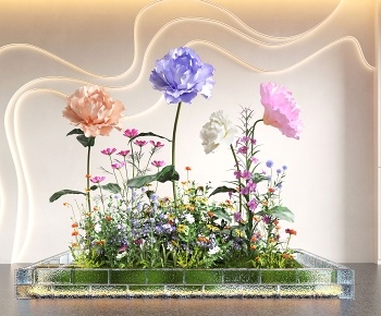 现代室内花艺景观造景3D模型
