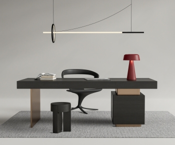 Modern Computer Desk And Chair-ID:939580926