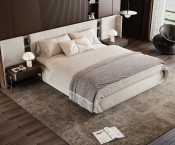 Modern Double Bed-ID:992757089
