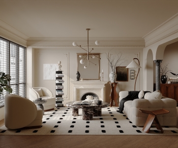 French Style A Living Room-ID:235331129