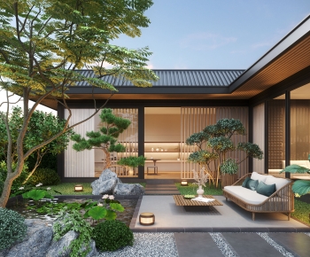New Chinese Style Courtyard/landscape-ID:465223078
