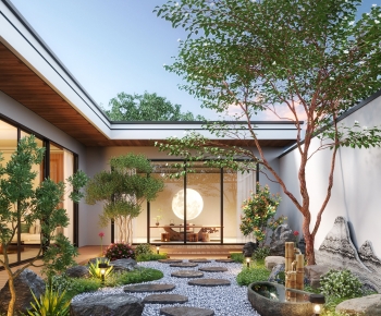 New Chinese Style Courtyard/landscape-ID:860440719