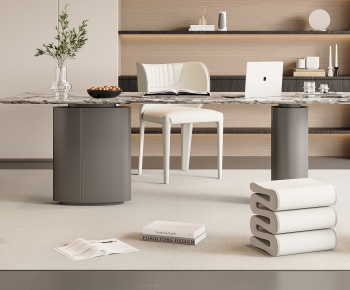 Modern Computer Desk And Chair-ID:935611968