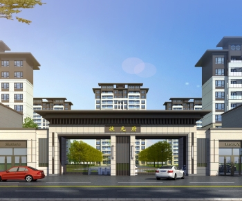 New Chinese Style Residential Building-ID:895971068