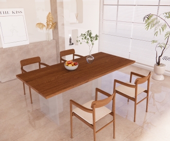 Wabi-sabi Style Dining Table And Chairs-ID:332319974