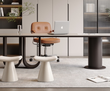 Modern Computer Desk And Chair-ID:506747963