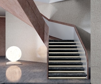 现代楼梯间 转角楼梯3D模型