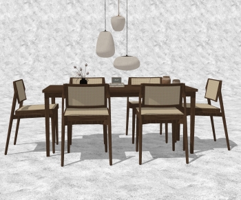 Wabi-sabi Style Dining Table And Chairs-ID:121080936