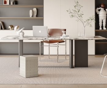 Modern Computer Desk And Chair-ID:897880086