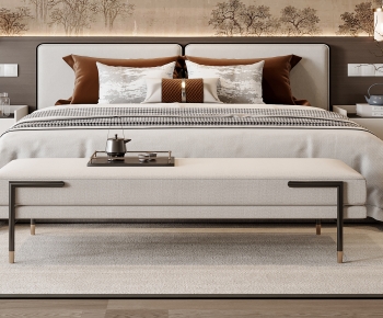 New Chinese Style Double Bed-ID:789520039