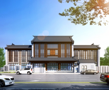 Chinese Style Appearance Of Commercial Building-ID:125260453