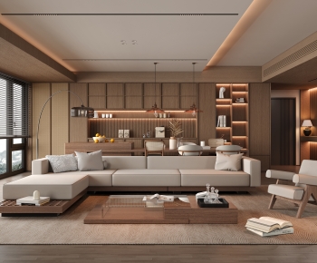 Wabi-sabi Style A Living Room-ID:108730814