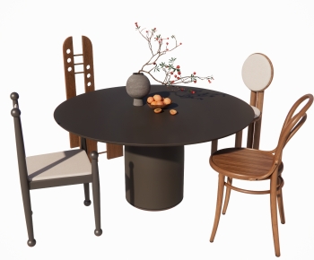 Wabi-sabi Style Dining Table And Chairs-ID:704431064