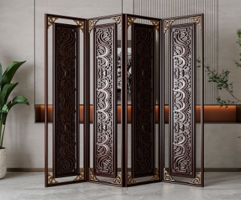 New Chinese Style Wooden Screen Partition-ID:953125001