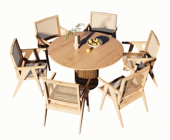 Wabi-sabi Style Dining Table And Chairs-ID:809225082