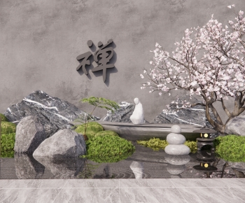 日式庭院景石人物雕塑小品-ID:955171118