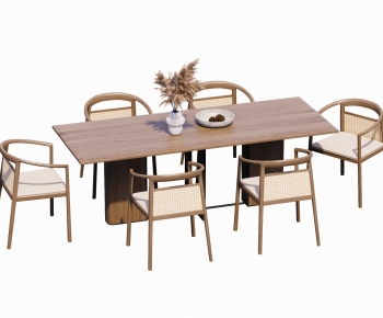 Wabi-sabi Style Dining Table And Chairs-ID:335757023
