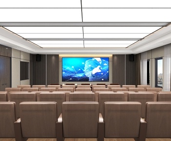 现代多功能厅 会议室3D模型