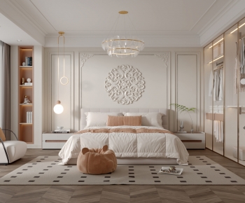 Simple European Style Bedroom-ID:388318064