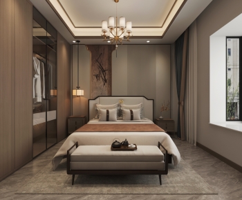 New Chinese Style Bedroom-ID:921380527