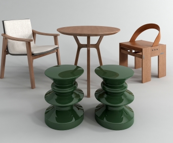 Wabi-sabi Style Leisure Table And Chair-ID:943200678