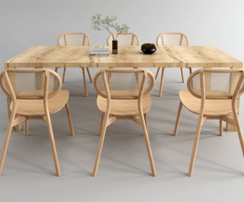 Wabi-sabi Style Dining Table And Chairs-ID:863732101