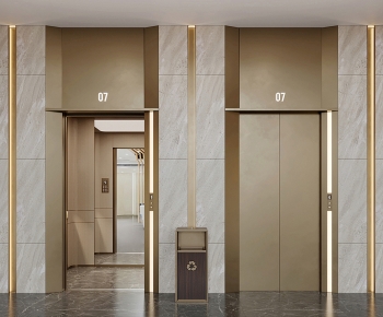 Modern Office Elevator Hall-ID:553311111