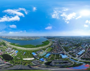 HDR白天城市鸟瞰建筑全景-ID:710993054