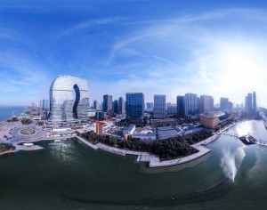 HDR湖泊河流绿化生态城市全景-ID:639318949