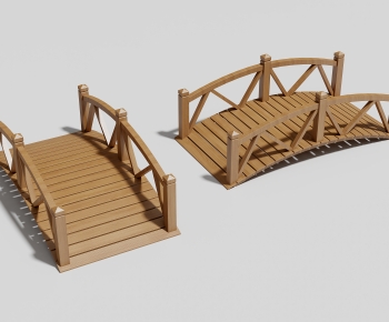 新中式景观小木桥拱桥-ID:608880044