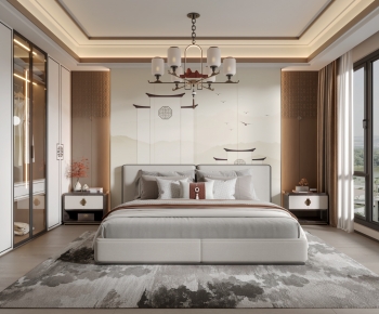 New Chinese Style Bedroom-ID:569949267