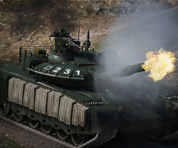现代T80BVM坦克3D模型